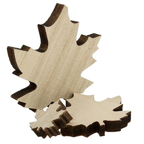 Floristik24 Wooden leaves, maple leaves mix 2.5cm - 7cm 36pcs