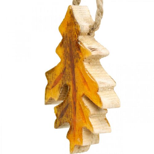 Product Decorative leaves wood for hanging colorful autumn decoration 6.5×4cm 12pcs