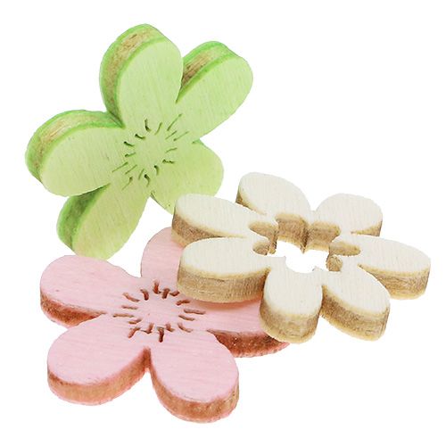 Product Wood Flower Decoration to control Ø2cm pastel ass. 144St