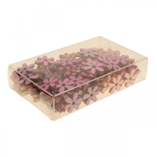 Floristik24 Wooden flowers scatter decoration blossoms wood purple/violet/pink Ø2cm 144p
