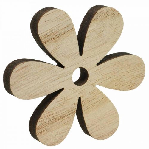 Product Wooden flowers scatter decoration decorative flowers wood Ø2.5–6.5cm 29 pcs
