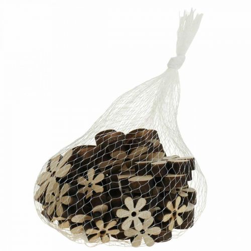 Product Wooden flowers scatter decoration decorative flowers wood Ø2.5–6.5cm 29 pcs