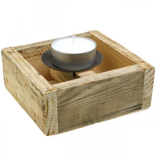 Floristik24 Candlestick table decoration candle holder wood decoration 15×15cm