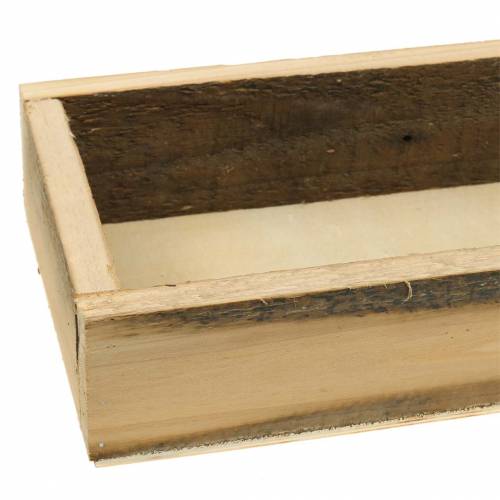 Floristik24 Natural wooden tray 37.5cm x 14.5cm H6.3cm