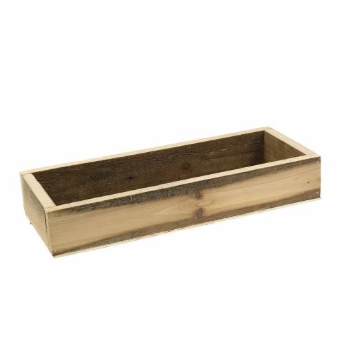 Floristik24 Natural wooden tray 37.5cm x 14.5cm H6.3cm
