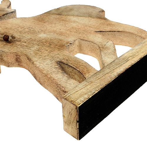 Floristik24 Decoration made of wood moose H 34.5cm W 29cm nature