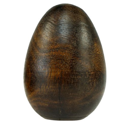 Floristik24 Wooden eggs brown mango wood Easter eggs made of wood H9.5–10cm 2pcs