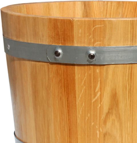 Product Planter wooden barrel oak Ø39cm