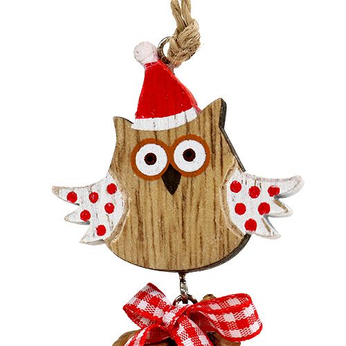 Floristik24 Wooden figure owl with cones 8cm nature 10p