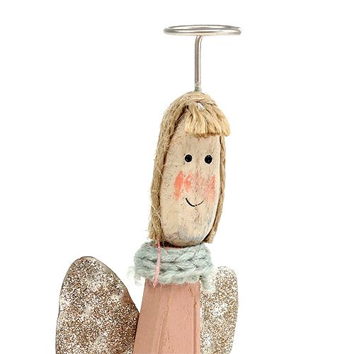 Product Wooden figure angel pink 26cm
