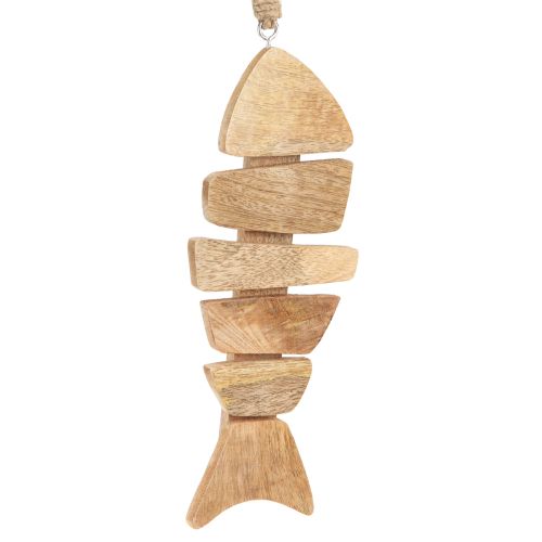 Floristik24 Wooden Fish for Hanging Maritime Jute Natural 27cmx2cmx10cm
