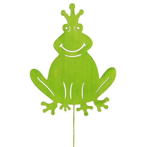 Floristik24 Wooden frog on a stick 30cm L62.5cm 2pcs.