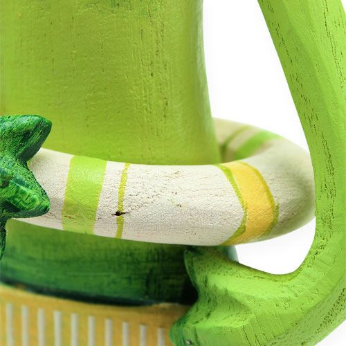Product Wooden frog in bikini yellow, green H32cm