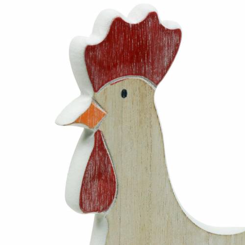 Floristik24 Wooden cock with basket, Easter decoration, wooden figure for planting, spring decoration, decorative chicken