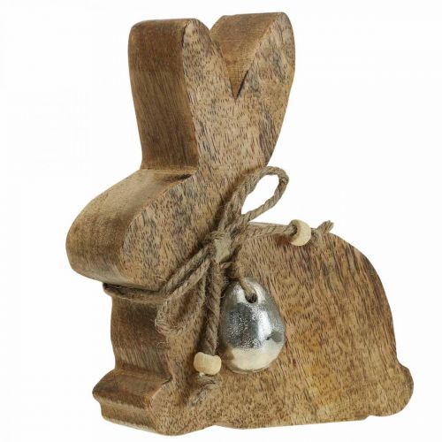 Floristik24 Wooden rabbit decoration table decoration Easter mango wood 13×4×15cm