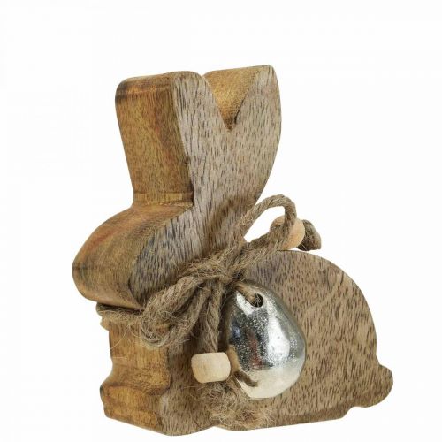 Floristik24 Wooden rabbit decoration table decoration Easter mango wood 8.5×4×10cm