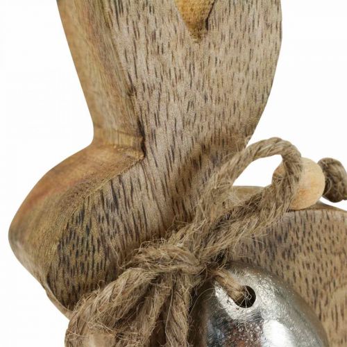 Floristik24 Wooden rabbit decoration table decoration Easter mango wood 8.5×4×10cm