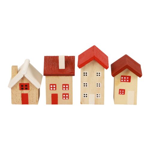 Floristik24 Wooden house decoration wooden house table decoration Christmas L3–5cm 8 pcs
