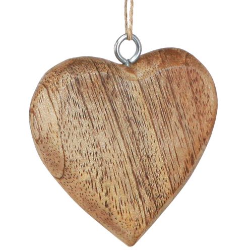 Floristik24 Wooden heart decoration heart for hanging natural 7cm 12 pcs