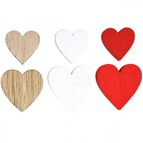Floristik24 Wooden heart confetti wedding hearts wood 2.5/2/1.5cm 48 pcs