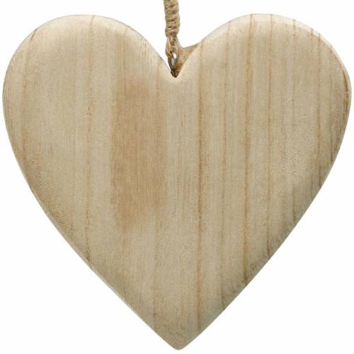 Floristik24 Wooden heart to hang nature decorative hearts Valentine's Day Mother's Day 3pcs