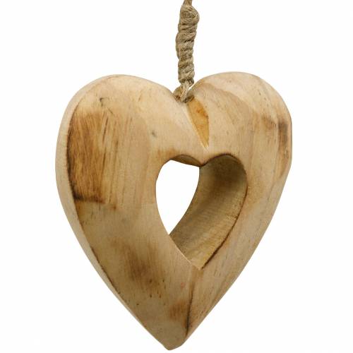 Floristik24 Decorative pendant heart, wooden heart, Valentine&#39;s Day, wooden pendant, wedding decoration 6pcs