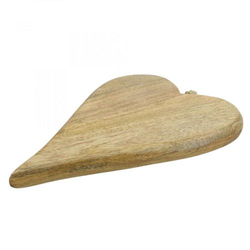 Floristik24 Wooden heart deco hanger heart wood decoration for hanging nature 26cm