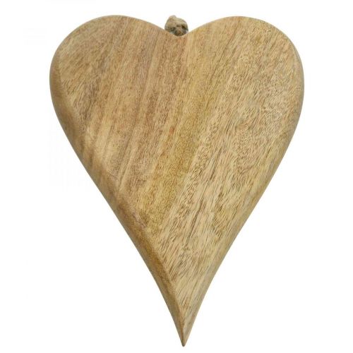 Floristik24 Wooden heart deco hanger heart wood decoration for hanging nature 26cm