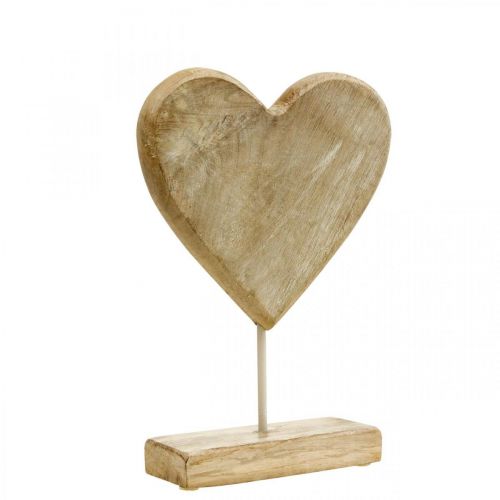 Wooden heart heart deco wood metal nature country style 20x6x28cm