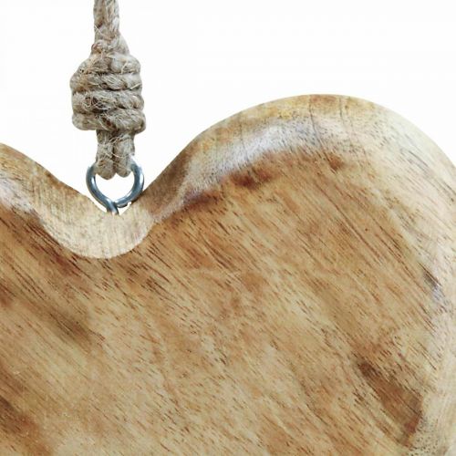 Floristik24 Wooden heart, hanging heart, mango wood heart 16×20cm