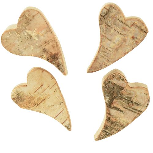 Floristik24 Wooden hearts scatter heart birch hearts natural 6×4cm 16 pcs