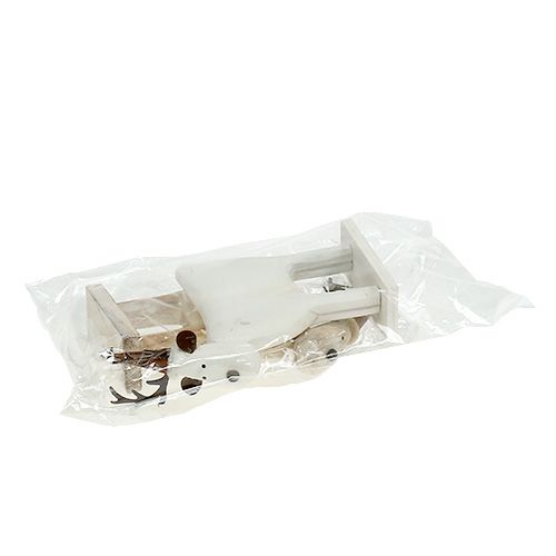 Floristik24 Wooden Deer White H16,5cm 2pcs