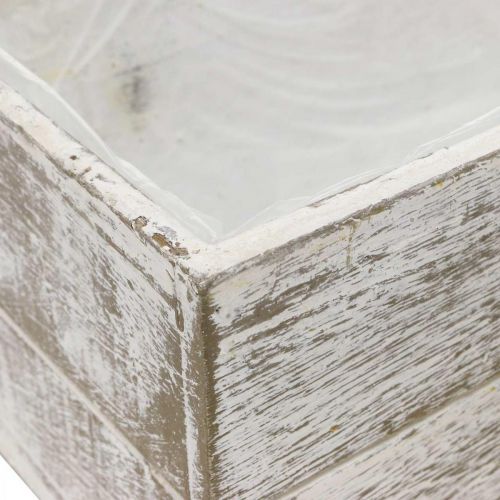 Floristik24 Planter box wood vintage cream, brown 32×16/28×13cm set of 2