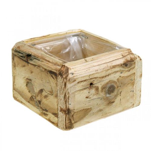 Floristik24 Plant pot plant box wooden flower pot natural 12×12×8.5cm