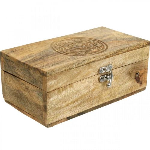 Floristik24 Wooden box with lid jewelry box wooden box 21.5×11×8.5cm