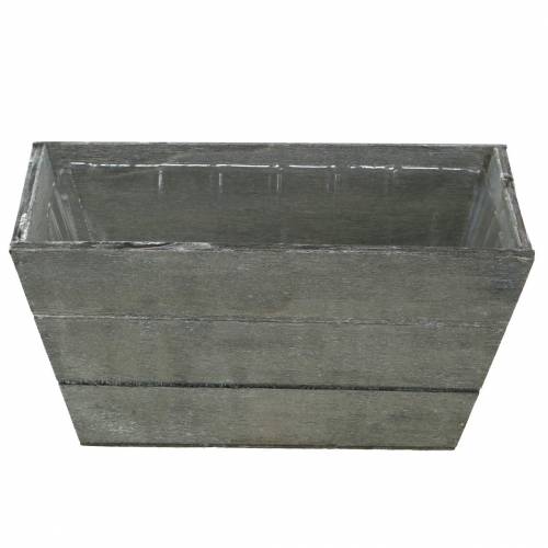 Floristik24 Planter wooden box gray washed 20x12cm H10cm