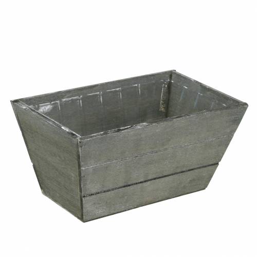 Floristik24 Planter wooden box gray washed 20x12cm H10cm