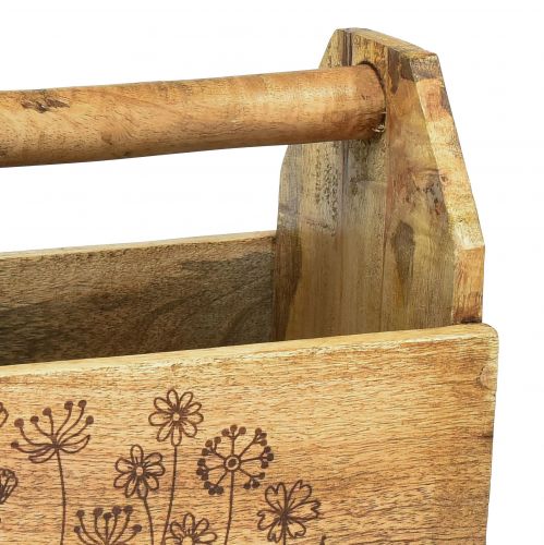 Floristik24 Wooden box with handle tool box wood 30x15x24cm