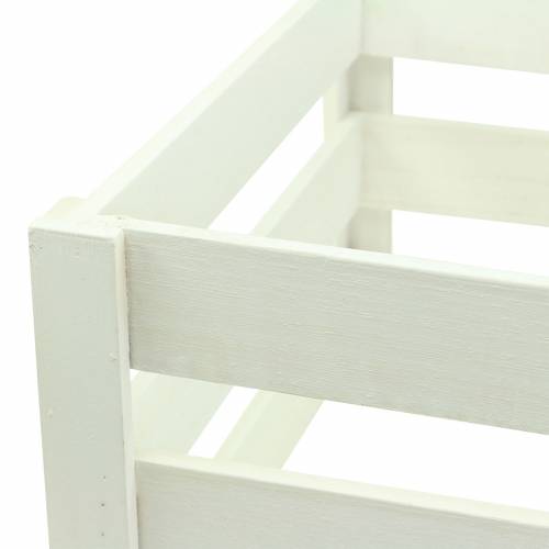 Product Wooden box white 43.5cm / 37.7cm / 31.8cm set of 3