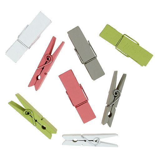 Wooden clips colorful 7.2cm 48pcs