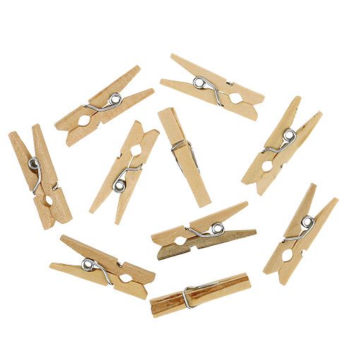 Floristik24 Wooden clips natural 2.5cm 72 pcs