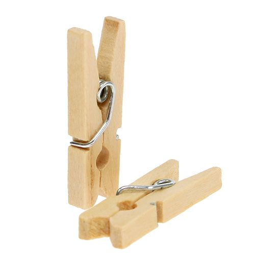 Floristik24 Wooden Clamps Nature 2.5cm 72pcs