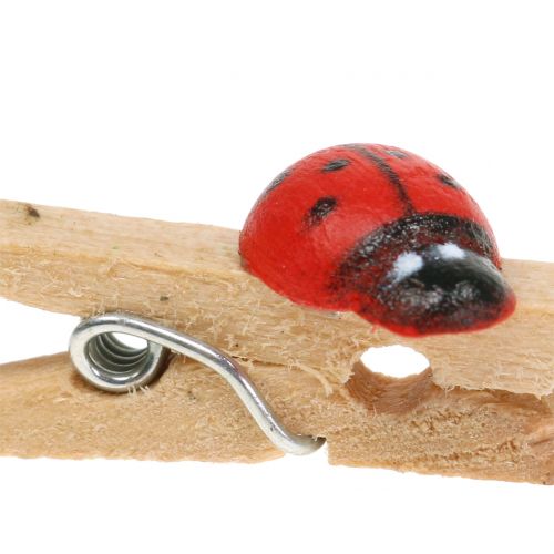 Product Decorative wooden clips ladybug 2.5cm 180p