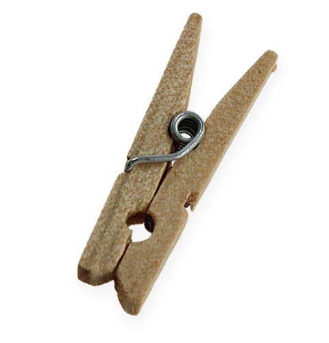 Product Decorative wooden clips 3cm natural 72 pcs