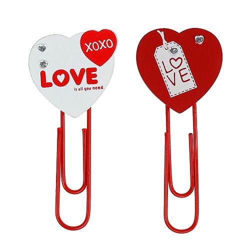 Product Wooden clips heart &quot;Love&quot; decorative heart Valentine&#39;s gift 2pcs