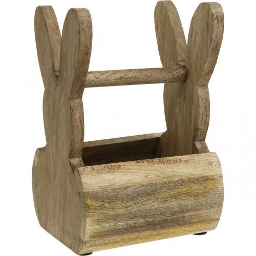 Floristik24 Easter basket rabbit wood table decoration Easter Easter basket 13×12×20cm
