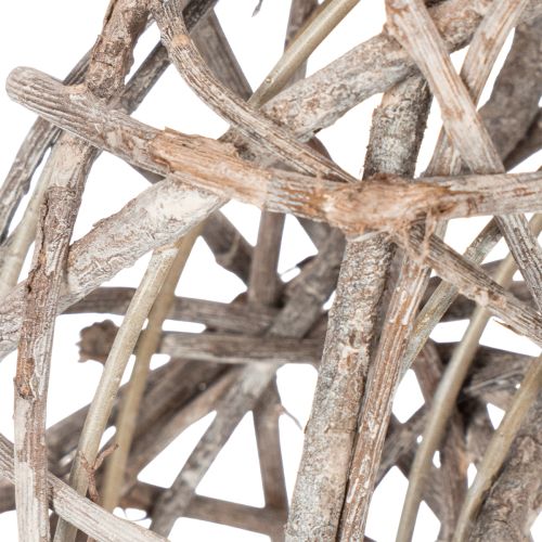 Natural White Wooden Wreath Ø30cm H9.5cm | Floristik24.co.uk