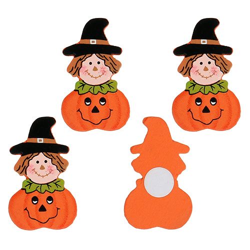 Floristik24 Wooden pumpkin for gluing 3,5cm Orange 18pcs