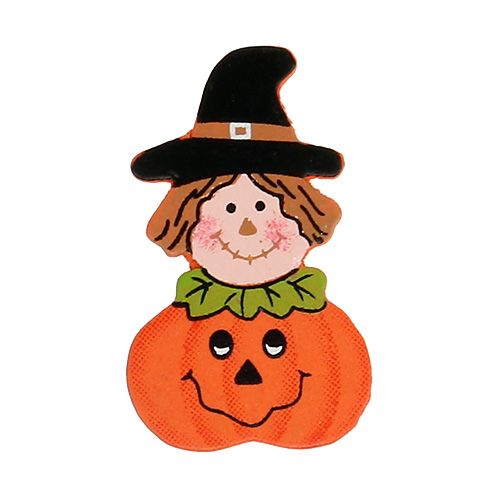 Floristik24 Wooden pumpkin for gluing 3,5cm Orange 18pcs