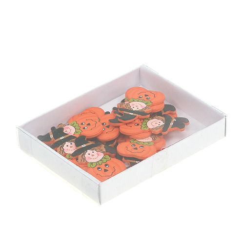 Floristik24 Wooden pumpkin for gluing 3.5cm orange 18 pcs
